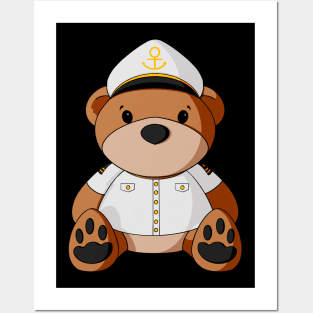 Cruise Captain Teddy Bear Posters and Art